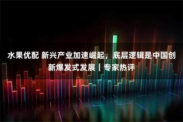 水果优配 新兴产业加速崛起，底层逻辑是中国创新爆发式发展｜专家热评