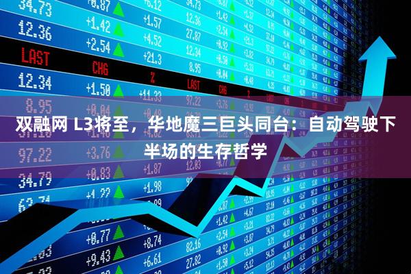 双融网 L3将至，华地魔三巨头同台：自动驾驶下半场的生存哲学